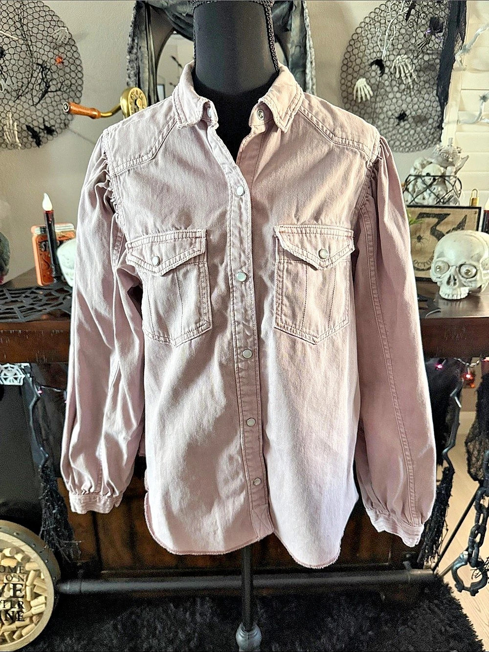 We The Free with Love Denim Shirt